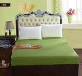 外贸原单纯色100%竹纤维贡缎床笠床罩席梦思床垫罩保护套床单单件
