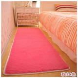 新款包邮 纯色卧室客厅厨房卫浴地毯家用田园简约地毯 酒红色定制