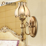 慕庭欧式全铜壁灯 美式客厅壁灯 卧室床头壁灯过道灯简约全铜灯具