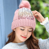 冬季帽子 女冬天韩版可爱潮保暖加厚毛线帽 韩国加绒护耳针织帽