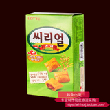 韩国进口零食品 乐天麦片巧克力饼干45g 儿童荞麦果饼 燕麦饼干