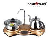 KAMJOVE/金灶 D330茶具双炉超薄电磁茶艺炉三合一茶炉套装热水壶