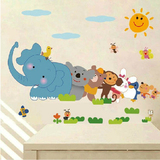 儿童房墙纸贴画幼儿园墙贴背景墙壁纸房间装饰品婴儿宝宝卡通贴纸