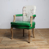 特价法式美式乡村实木扶手餐椅 单人沙发椅 休闲椅 书椅 橡木椅
