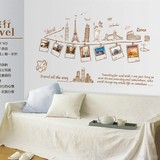 欧式相框墙贴 客厅沙发背景墙浪漫卧室床头照片贴纸贴画 旅行记忆