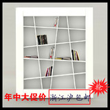 现代简约书柜书橱黑白色烤漆书柜定制创意书架特价