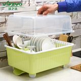 超大号厨房放碗碟架塑料沥水架装碗筷收纳箱带盖碗柜餐具置物角架