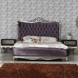 特价新古典实木双人床 简约欧式雕花大床1.8米后现代布艺公主婚床