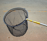 抄网杆可定位不锈钢抄网渔具钓鱼用品3米4米多种规格可捞鱼虾密网