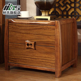 林氏家具现代中式乌金木色简易床头柜 卧室床边柜储物柜子LS8103