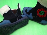 儿童蒙古族靴子 冬季加厚棉鞋雪地靴 男女通用少数民族舞蹈演出靴