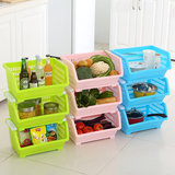 多功能塑料厨房置物架水果蔬菜收纳架调味储物架果蔬筐玩具架包邮