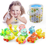 儿童益智上链玩具组合 发条卡通动物玩具 可爱小玩具10只装