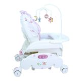 多功能电动婴儿餐椅儿童摇床宝宝吃饭座椅子餐桌摇椅 带轮可遥控