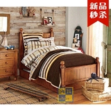 经典简约美式乡村实木儿童床男孩单人床定做上海pb风格实木家具