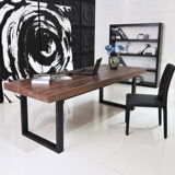 美式实木复古餐桌椅饭桌长条桌书桌电脑桌洽谈会议桌办公桌写字台