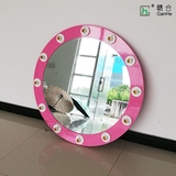 赣合展柜新款带灯穿衣镜化妆镜 现代欧式椭圆浴室镜 美容院化妆镜