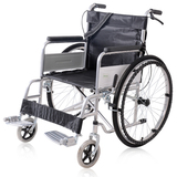 乐驰手动轮椅便携折叠轮椅车软座老年人加厚钢管轮椅轻便带刹车JT