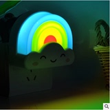 天蜗 创意炫彩灯 led灯感应声光控小夜灯床头灯带开关彩色彩虹灯