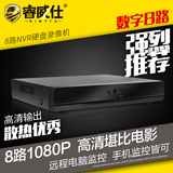 睿威仕8路录像机监控设备硬盘远程主机 1080P网络数字HDMI高清NVR