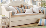 新韩式坐卧两用多功能美式实木沙发床推拉抽屉储物罗汉床家具定制
