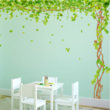 室客餐厅背景自粘墙贴纸墙壁纸装饰贴画温馨清新绿藤大树照片贴卧