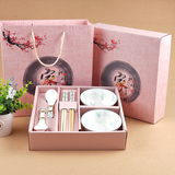 碗筷勺餐具结婚回礼 创意陶瓷年会套装礼品 商务乔迁礼品