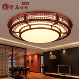 1.2米现代中式LED实木圆形大气客厅吸顶灯具仿古餐厅大厅80CM大灯