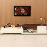 简约环保家具电视柜组合创意小户型现代钢化玻璃电视柜客厅伸缩款