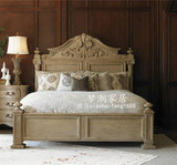 美式乡村实木床1.5/1.8米法式双人公主床新古典婚床简约卧室家具