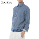ZIOZIA夏季韩国男装时尚韩版修身休闲长袖衬衫DLV2WC1002
