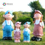 创意幼儿园软装饰品卡通娃娃摆件花园人物雕塑户外田园林景观摆设