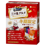 日本进口三星银勺猫咪零食冬季限定四种口味内含鱼干240g12小袋装