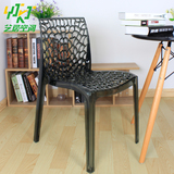 Gruvyer chair镂空欧式创意餐椅简约靠背休闲椅塑料创意洽谈椅子