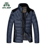 AfsJeep/战地吉普专柜正品 男士羽绒服短款修身男装冬季外套大码