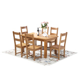 龙森 北欧原木餐桌1.4米1.6米 白橡木餐桌餐椅组合餐台饭桌餐椅