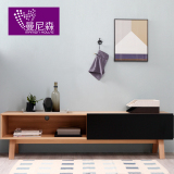 曼尼森家具创意北欧电视柜原木纹风格韩式简约电视柜电视柜组合