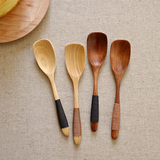 小木勺 蜂蜜勺日式木质勺子冰淇淋勺木调羹小饭勺咖啡勺儿童木勺