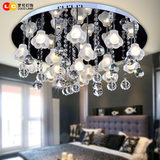 现代简约led客厅吸顶灯创意花朵温馨灯具圆形卧室大气水晶灯12