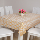 包邮烫金田园PVC塑料免洗正长方形台布欧式餐桌布防水防耐热桌布
