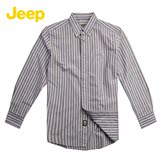 JEEP/吉普男装专柜正品全棉细斜纹长袖商务休闲衬衫衬衣JS11WH014