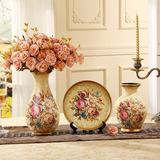 欧式复古田园装饰摆件陶瓷花盆花艺花器餐桌花瓶客厅摆设工艺品