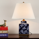 景陶世家 中式美式陶瓷台灯手绘青花装饰台灯客厅书房卧室床头灯
