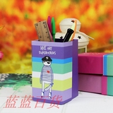 儿童韩版学生笔筒变形文具盒 多功能时尚创意收纳盒纸质铅笔盒男