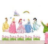卡通动漫 迪士尼城堡白雪公主 女孩儿童房卧室床头教室装饰墙贴纸