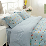 儿童床品四件套卡通床上用品 宿舍床单式高档斜纹全棉纯棉4件套件