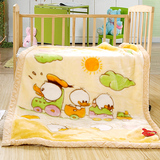 1公斤卡通图案儿童睡毯 超柔双层加厚拉舍尔童毯 婴儿空调盖毯