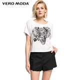 Vero Moda2016新品大象图案流苏设计短袖T恤女|316201096