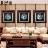 影子画 新中式客厅装饰画陶瓷画立体挂画中国风明清沙发背景墙画