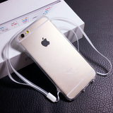 iphone6S挂绳透明手机壳 苹果6Splus挂脖硅胶外壳5超薄软保护套4s